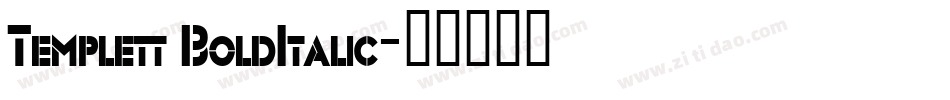 Templett BoldItalic字体转换